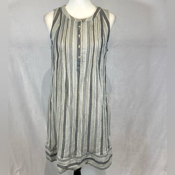 Wonderly 100% cotton striped dress with pockets size small - Picture 1 of 6